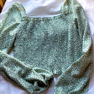 Shein Crop Long Sleeve Top